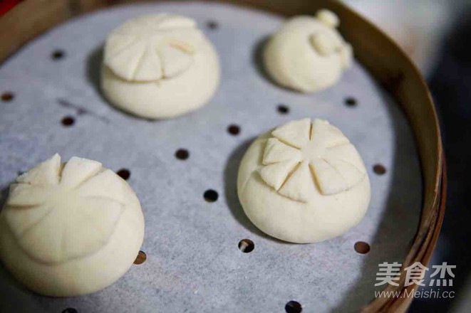 小花豆沙包的做法