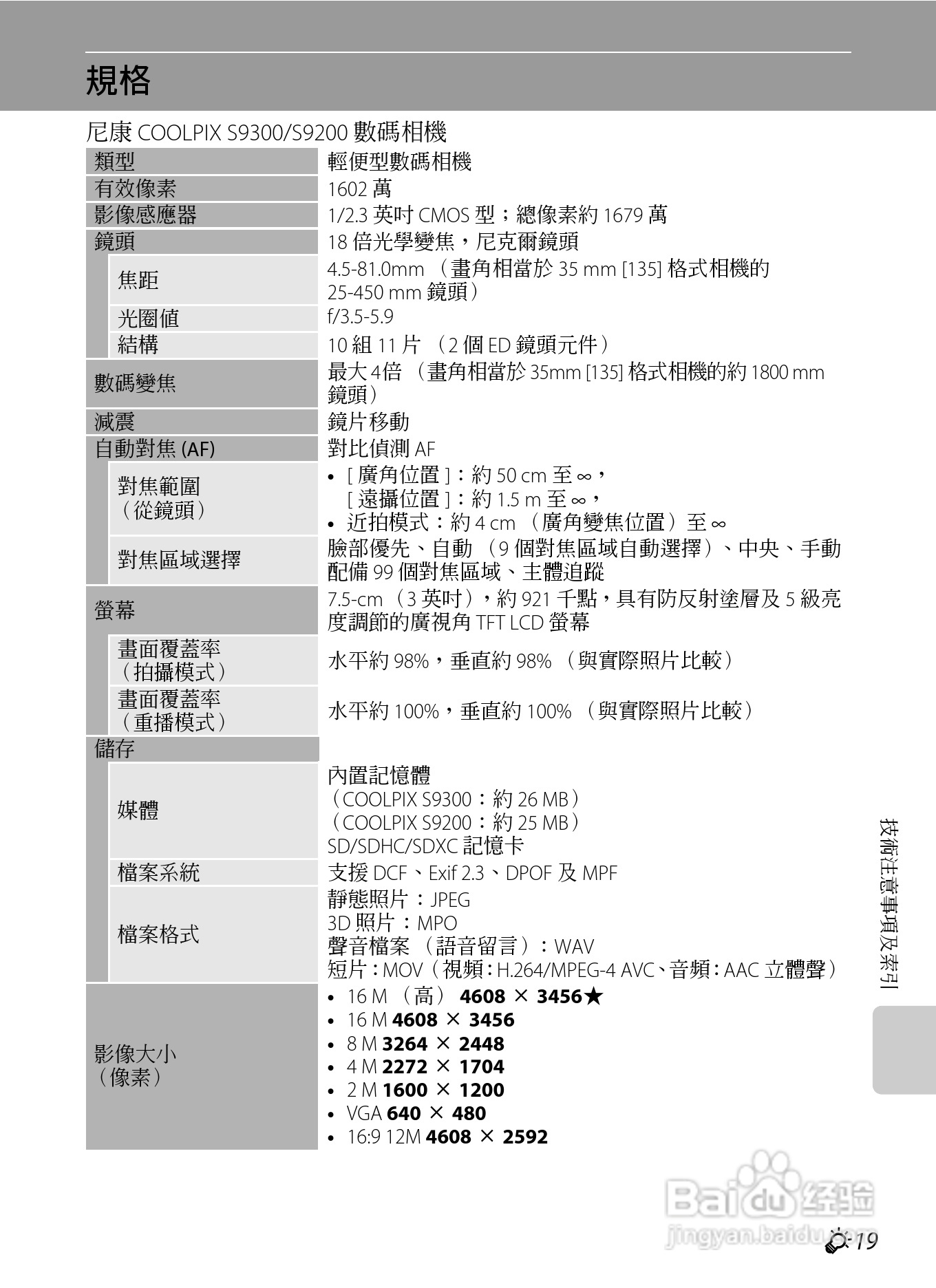 尼康COOLPIX S9300数码相机使用说明书:[24]