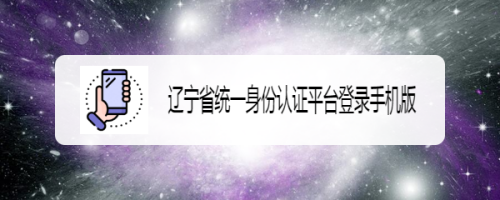 遼寧省統一身份認證平臺登錄手機版