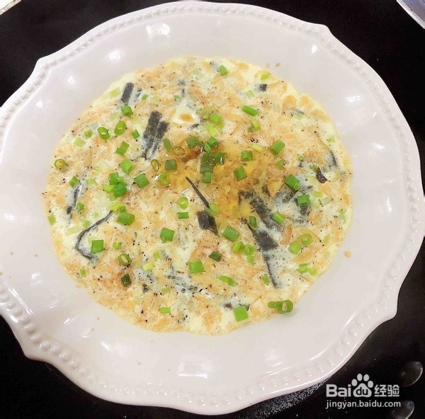 海米海苔豆浆蒸水蛋