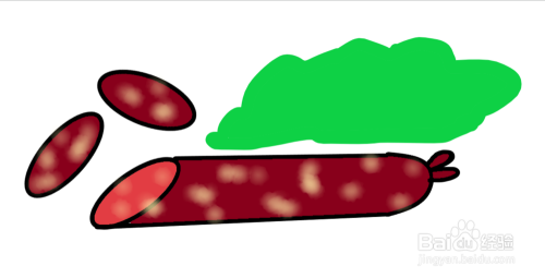 怎么画一根腊肠?