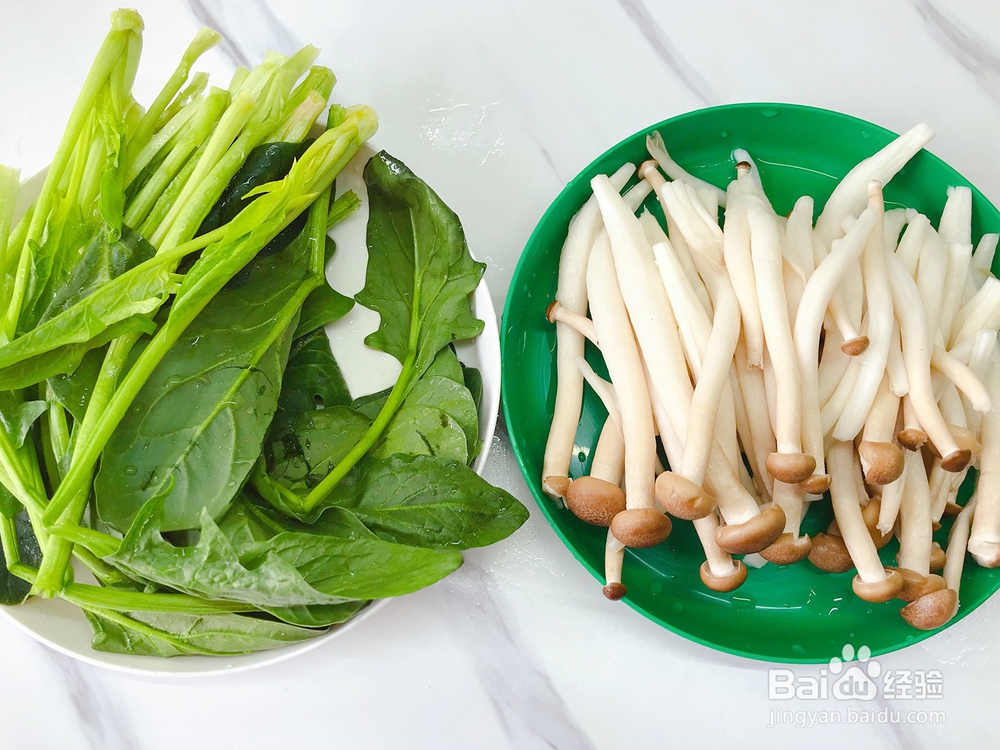 菠菜鸡蛋蟹味菇