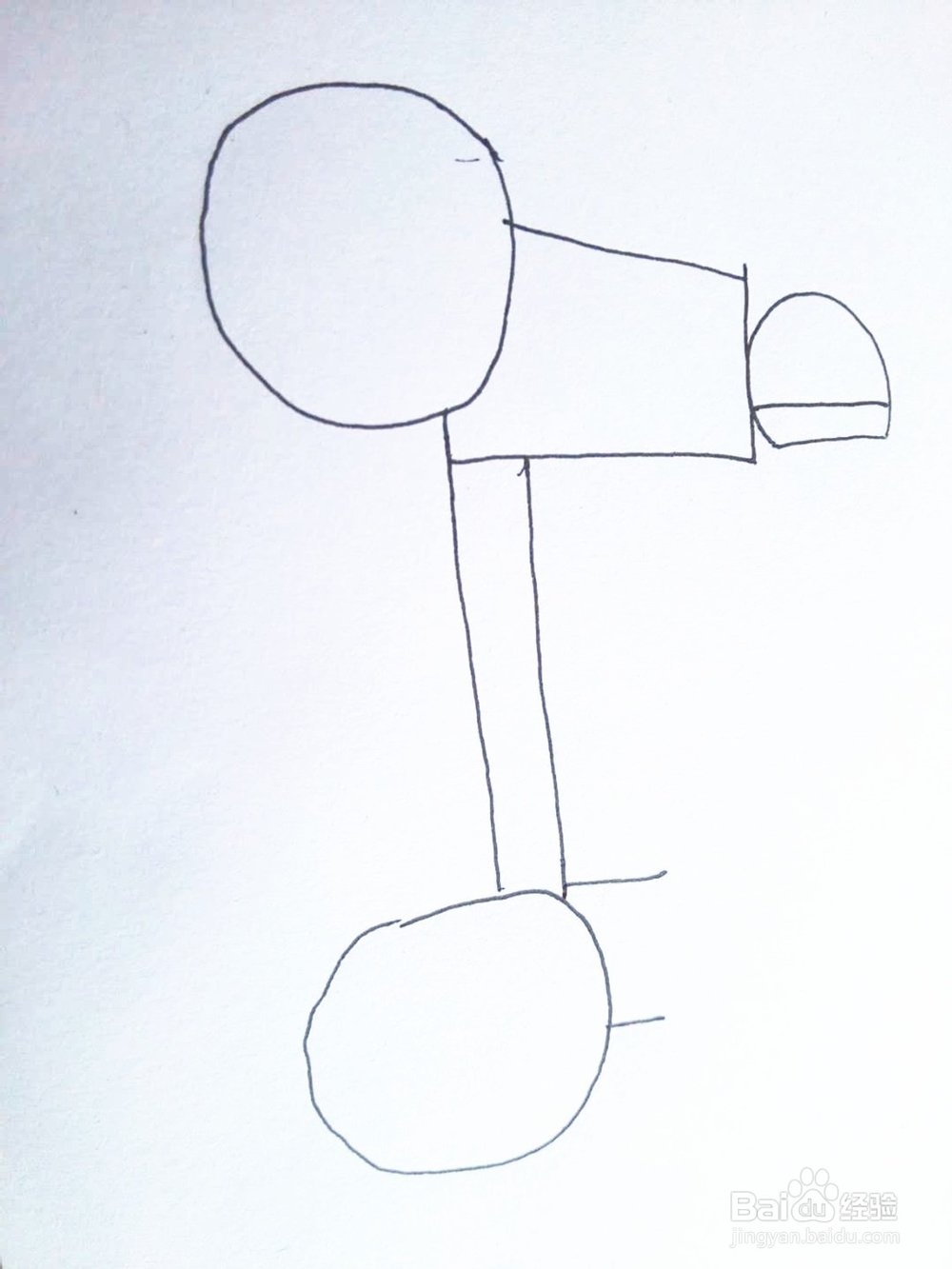 简笔画之摩托车的画法