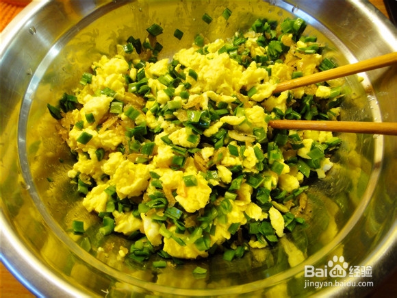 韭菜鸡蛋虾皮福袋