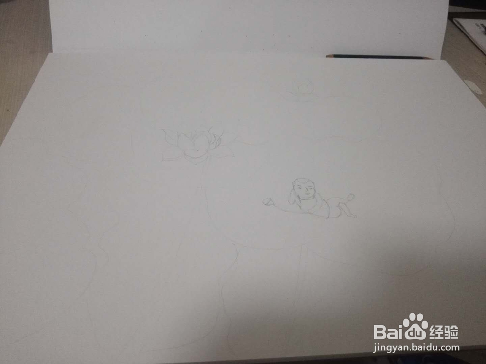 水彩画经验分享之荷花宝宝