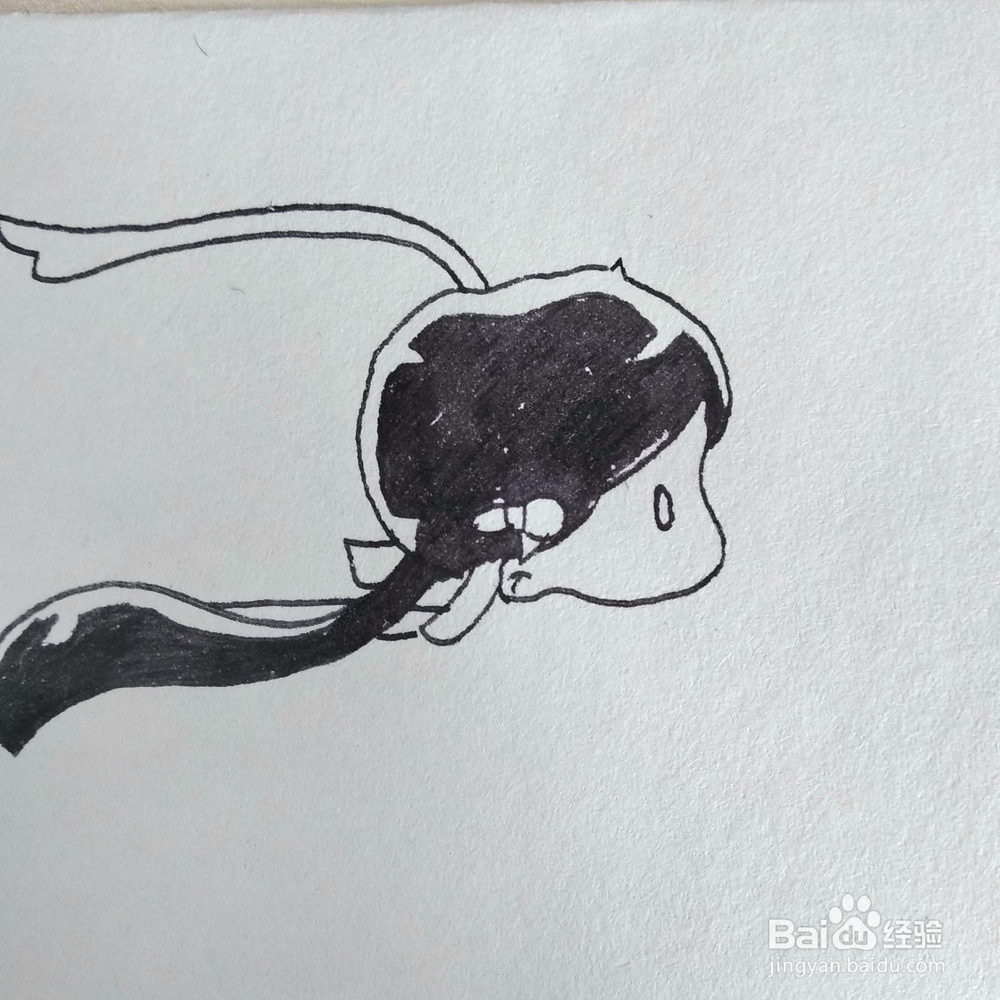 怎么画一个夏天对着风扇吹风的小女孩卡通简笔画