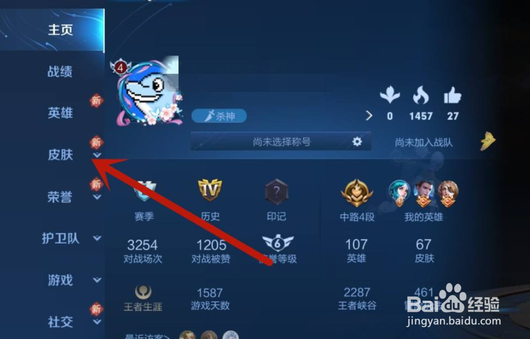 王者荣耀app在哪展示皮肤