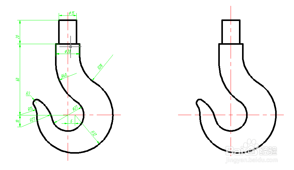 CAD如何绘制吊钩？