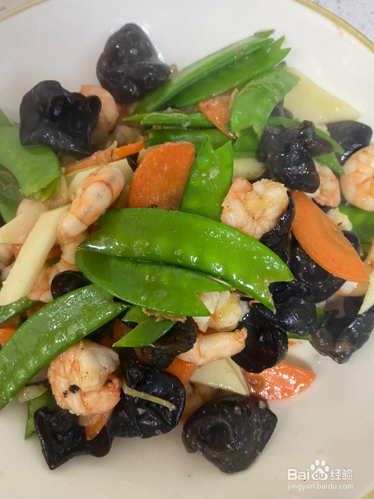 虾仁炒荷兰豆的做法