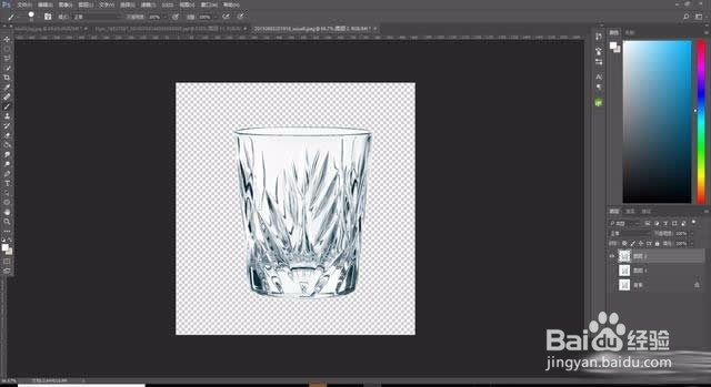Photoshop制作高清沉入水中的玻璃杯海报图片
