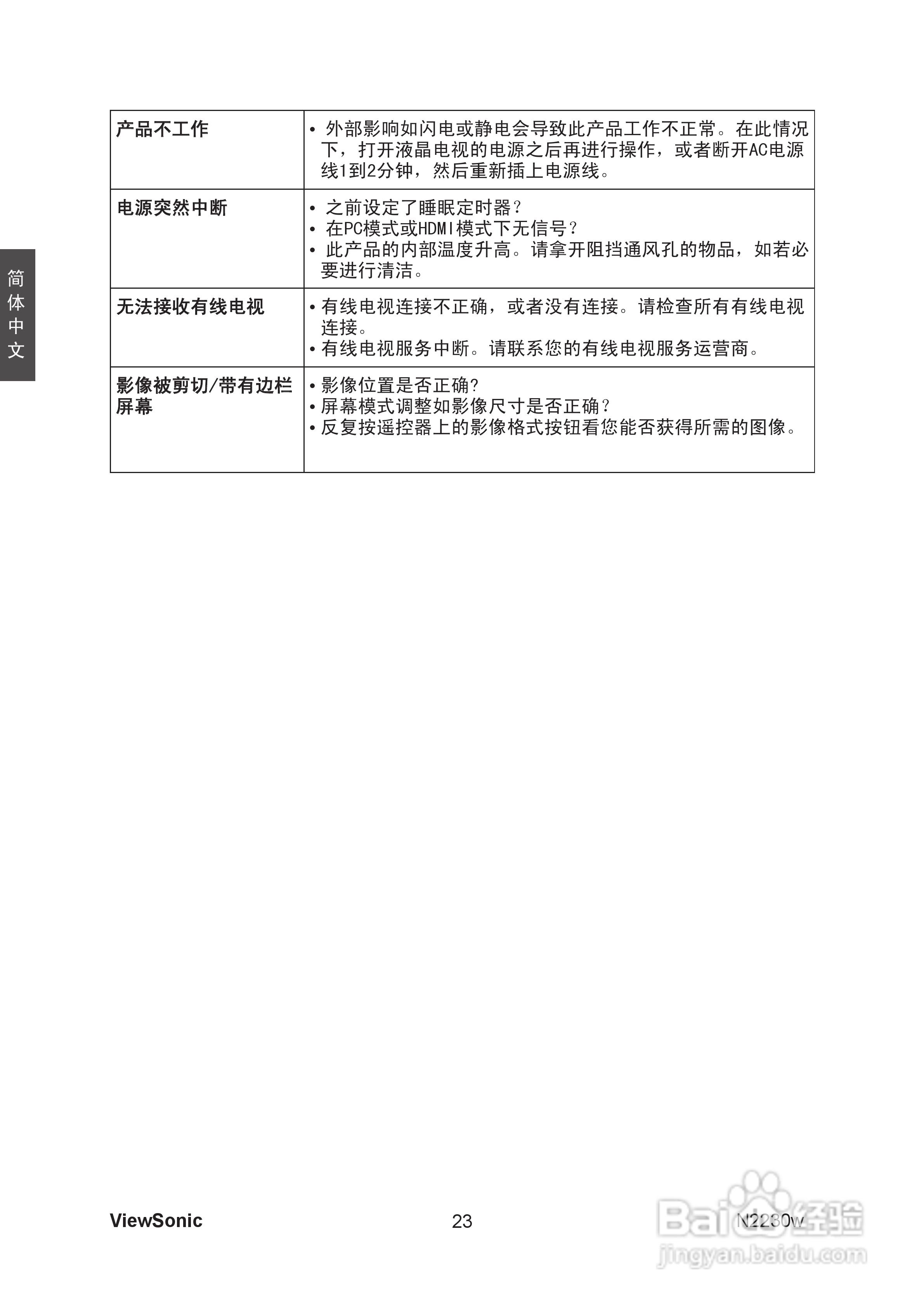 ViewSonic N2230w LCD电视机使用手册:[3]