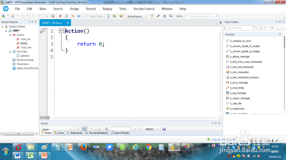 如何在loadrunner上创建LDAP虚拟用户脚本？