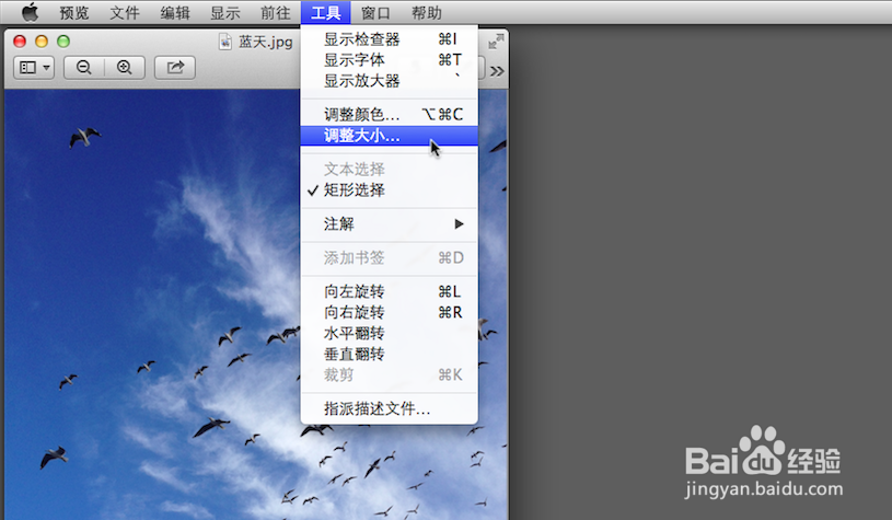 如何在苹果电脑Macbook里调整图像的大小