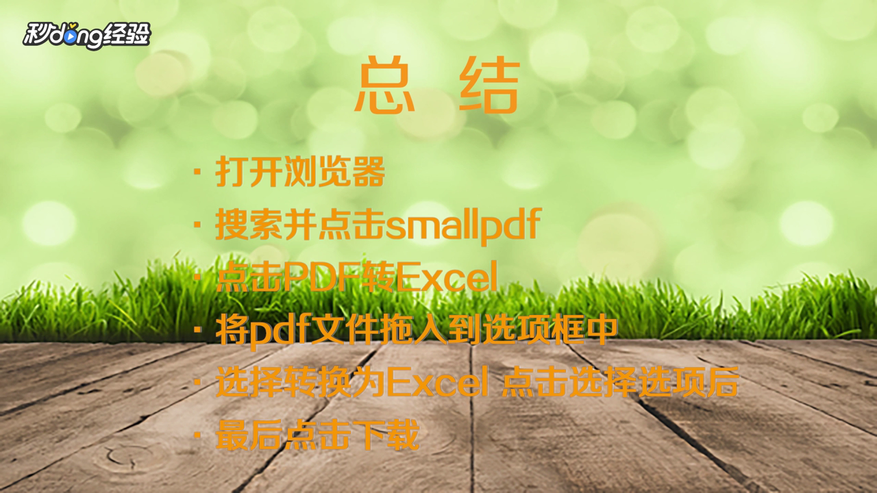 如何将pdf转换成excel