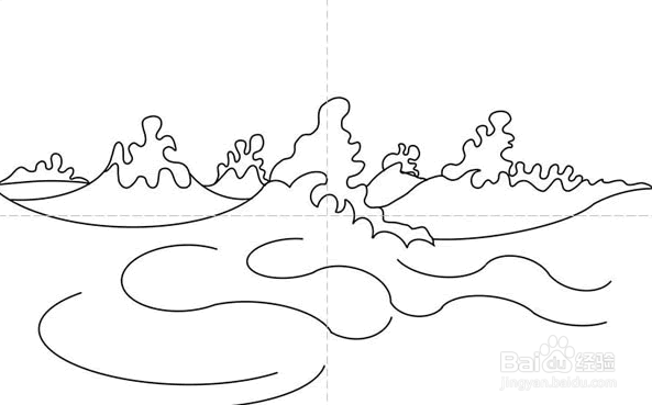 如何为孩子画海洋波浪