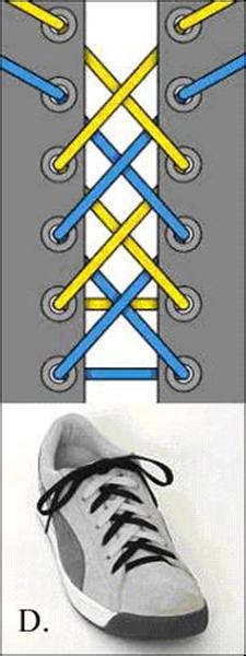 板鞋系鞋带方法图解
