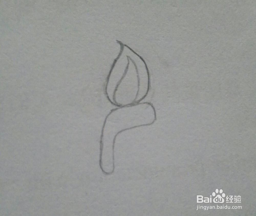 蜡烛的简笔画法