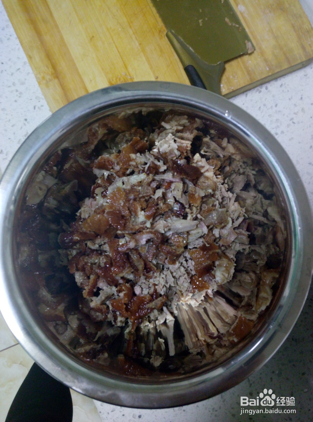 快速烤鸭肉夹馍的制作方法