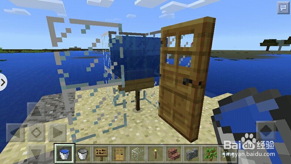 我的世界手机版怎样做水电梯