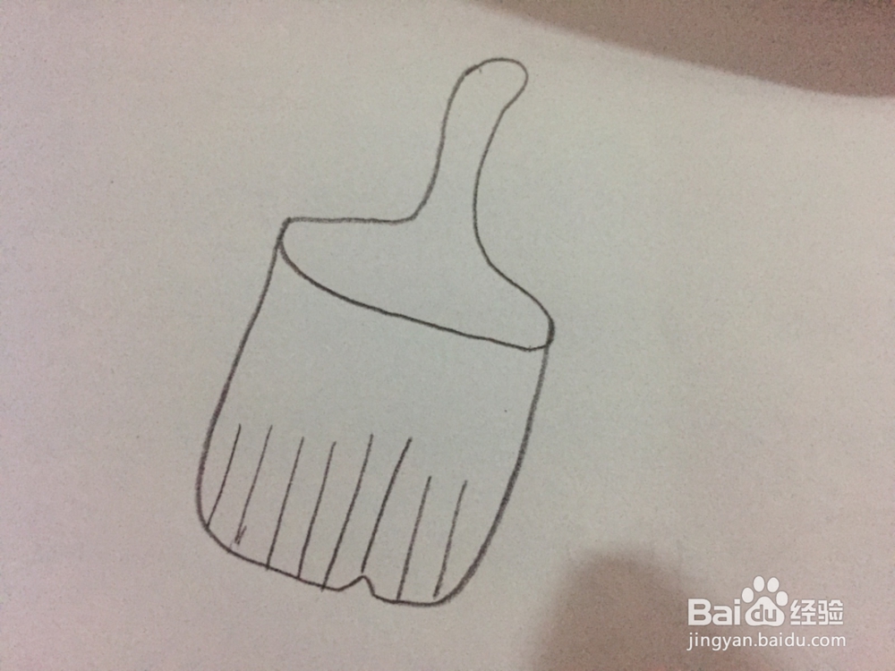 简笔画绘画刷子