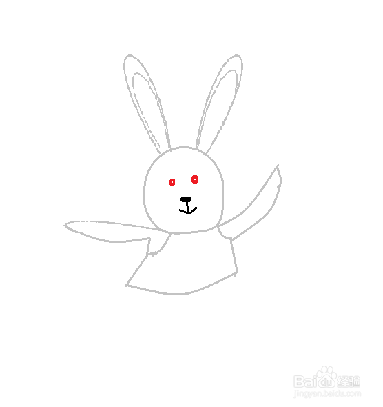 跳舞的兔子简笔画