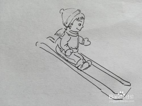 滑滑梯怎么画简单又好看