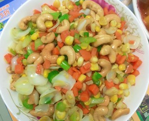 百合炒腰果的简单做法
