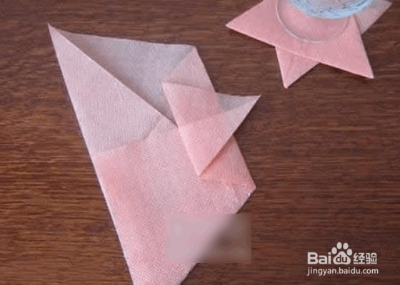 餐巾纸杯垫的简单折法