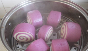 紫薯双色卷做法