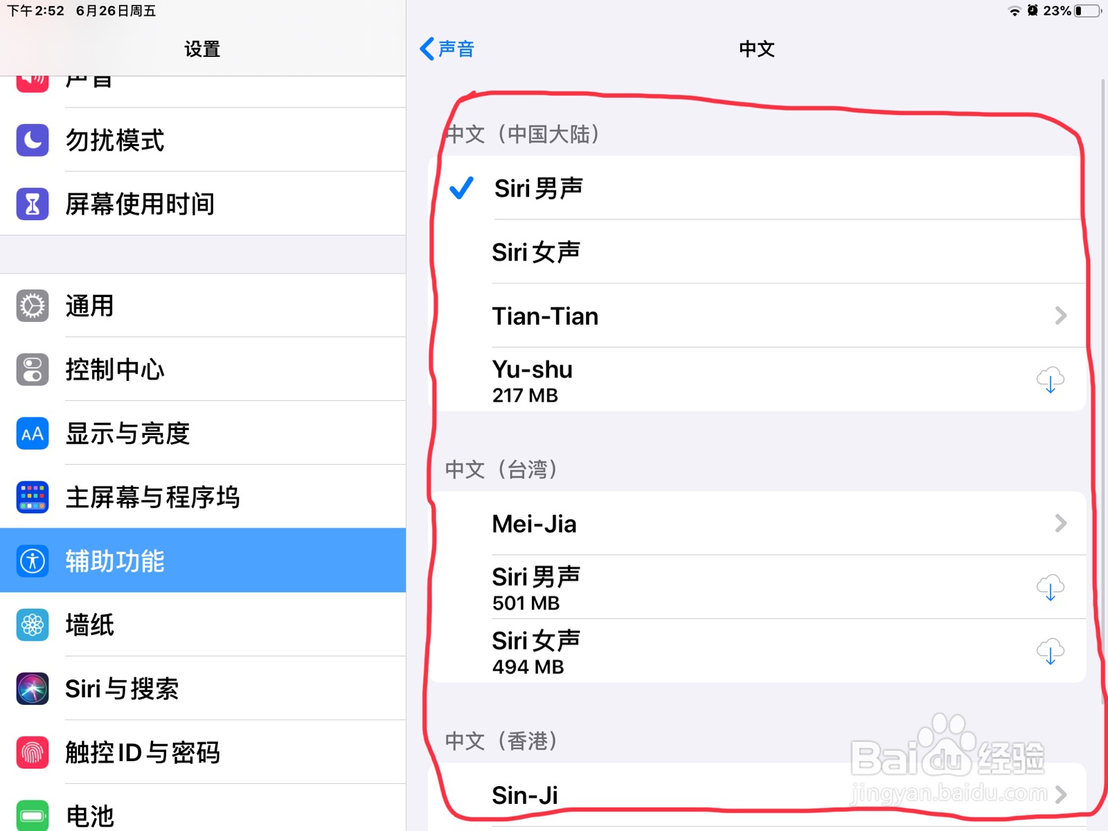 iPad怎么调节朗读声音