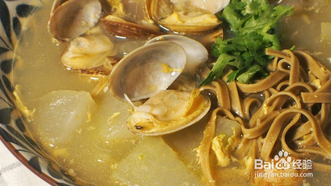 冬瓜蛤蜊荞麦面