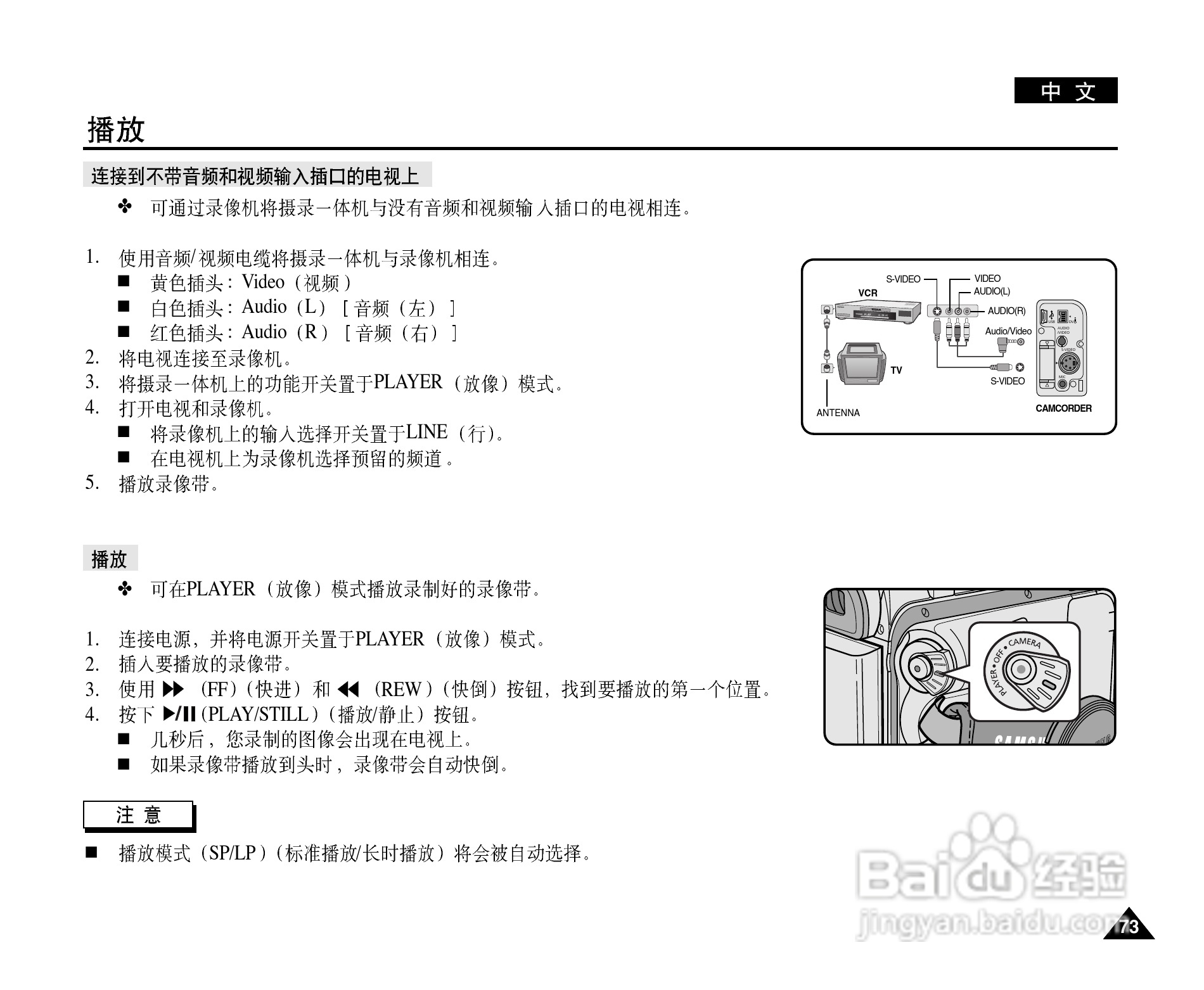 三星VP-D101数字摄录一体机用户说明书:[8]