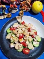 樱桃萝卜青瓜鸡胸肉沙拉的做法步骤