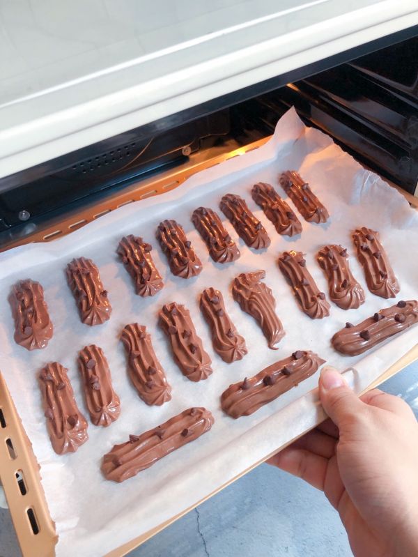 巧克力手指麻薯饼