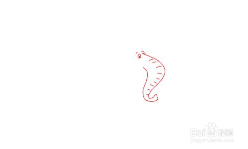 卡通大象简笔画怎么画