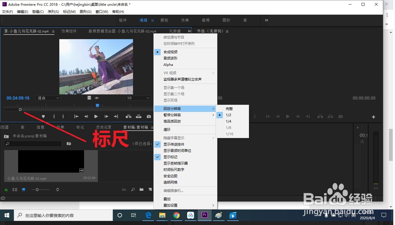 PR教程：源监视器的控制