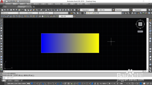 CAD如何进行单色和双色渐变填充?
