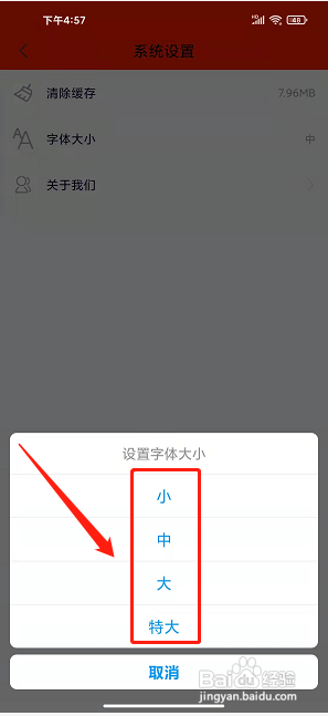视界千岛湖app怎样设置字体大小