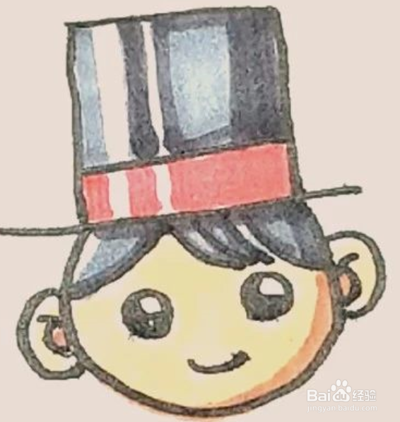 英伦绅士简笔画