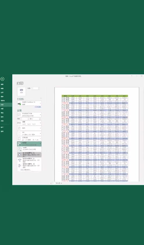 Excel怎么一页纸打印全部？