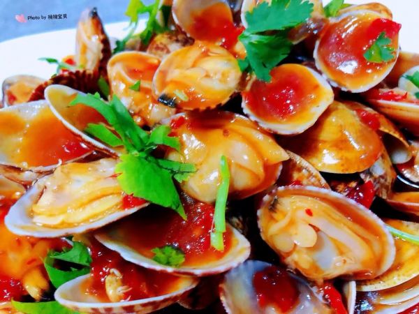 蒜蓉辣椒酱炒花甲