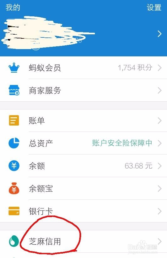 怎么查看支付宝的芝麻信用