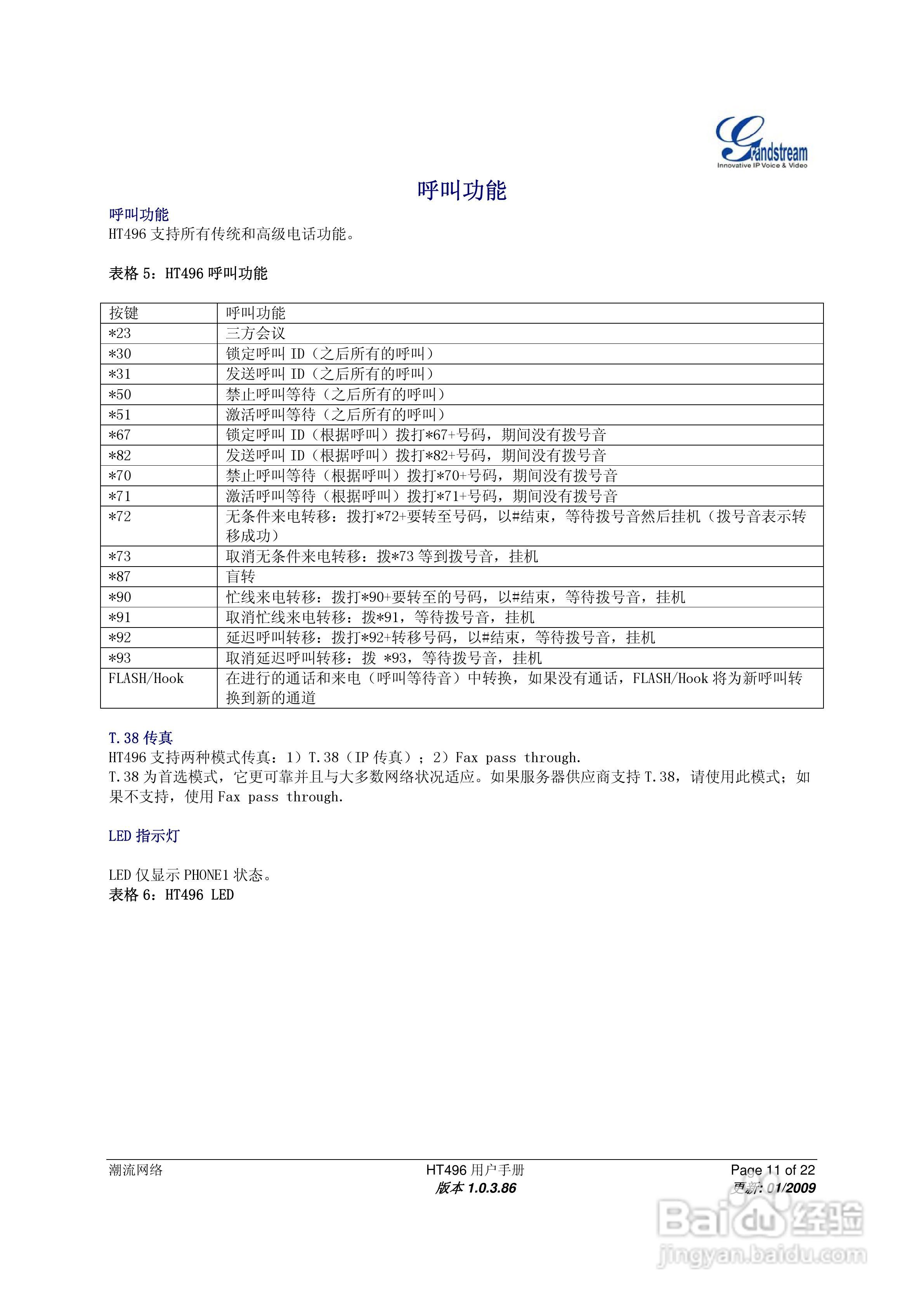 Grandstream HT496双FXS口模拟电话适配器用户手册:[2]