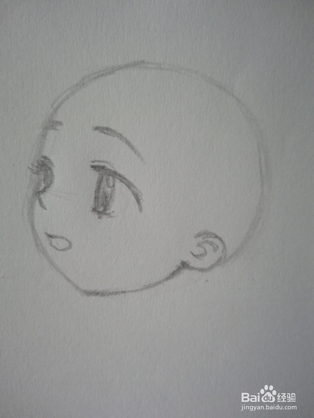 动漫人物头部铅笔手绘教程