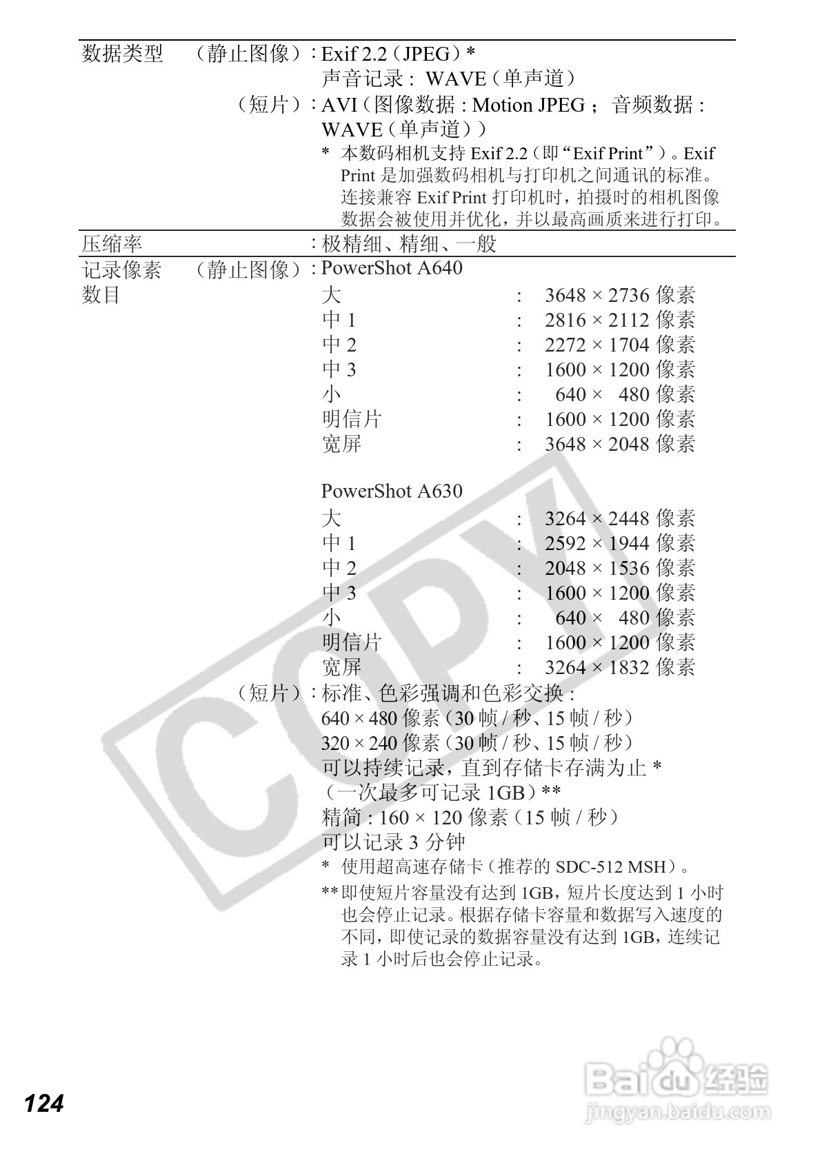 佳能PowerShot A630数码相机使用说明书:[13]
