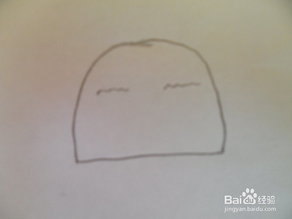 小朋友半圆画表情画