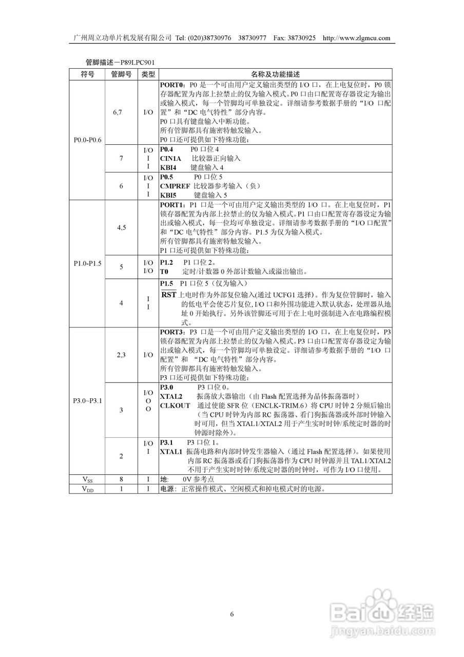 周立功P89LPC901/902/903微控制器使用说明书:[1]