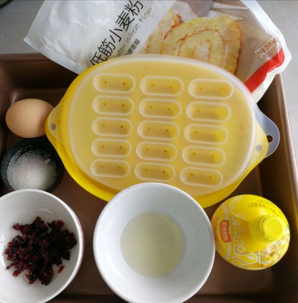 mini蔓越莓蒸蛋糕