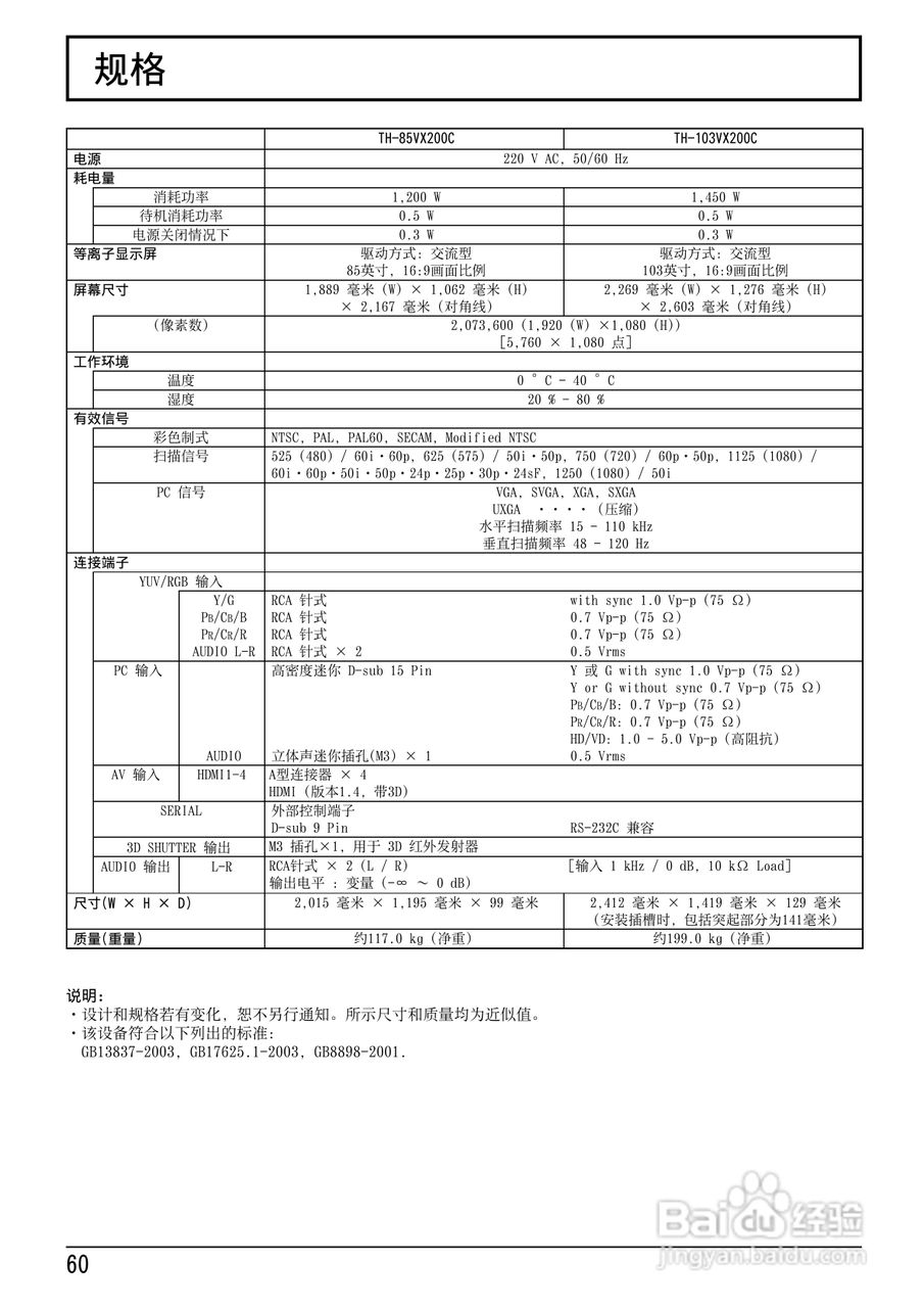 松下TH-103VX200C等离子监视器使用说明书:[6]