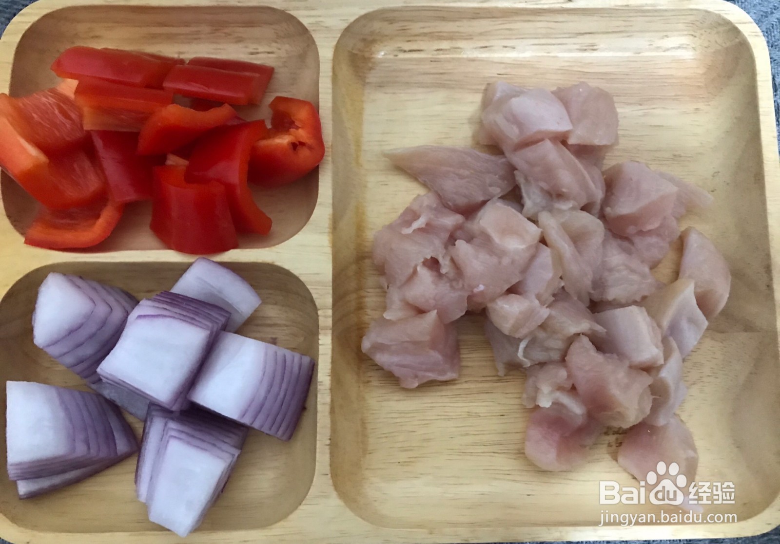 鲜蔬鸡肉串的做法